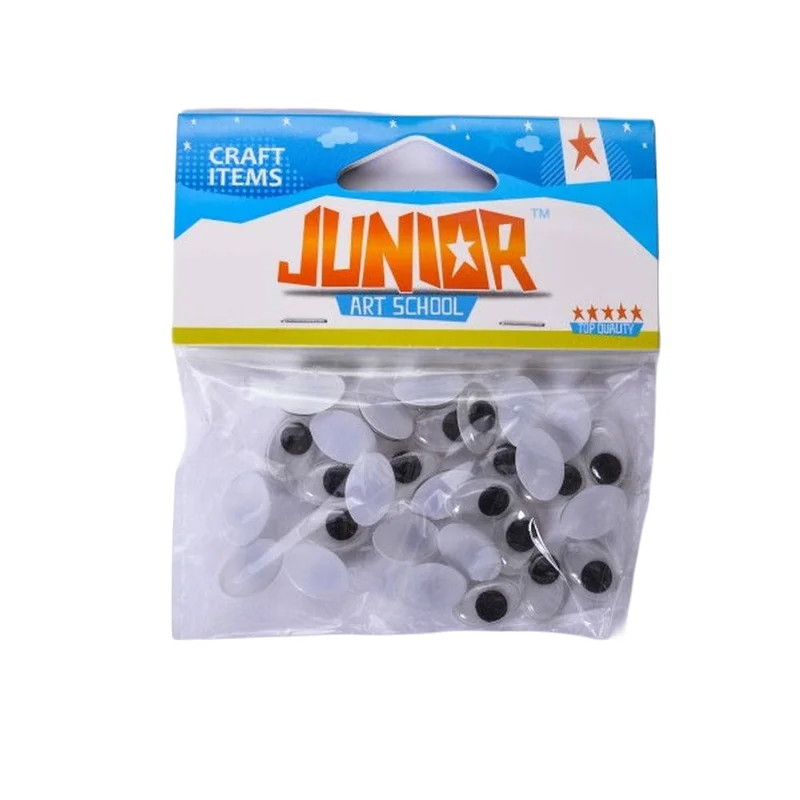 Junior Wiggly Eyes, oval, 10 mm, 30 pcs