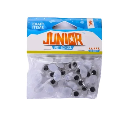Junior Wiggly Eyes, oval, 10 mm, 30 pcs