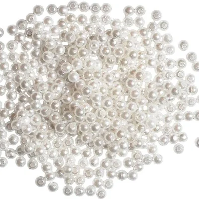 Перли за декорация Junior, 8 mm, 30 g, бели