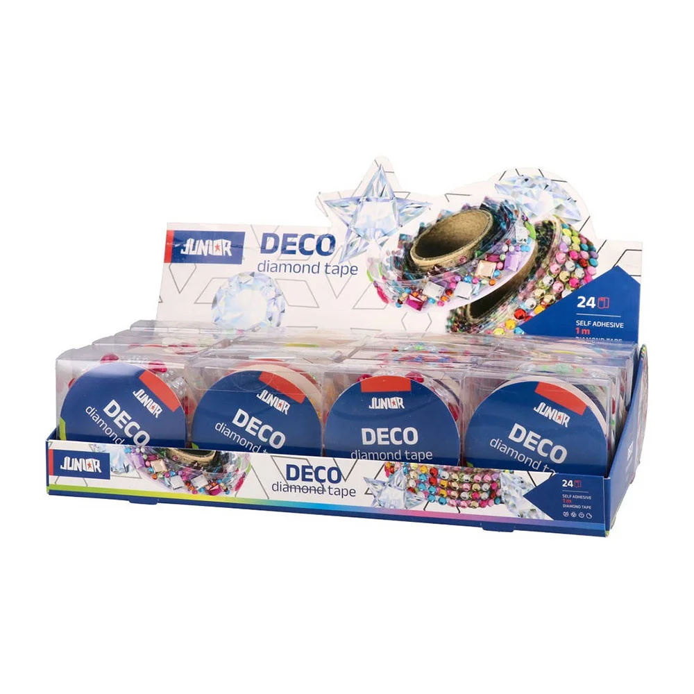 JUNIOR SELF-ADHESIVE TAPE WITH STONES 1M ASSORTED