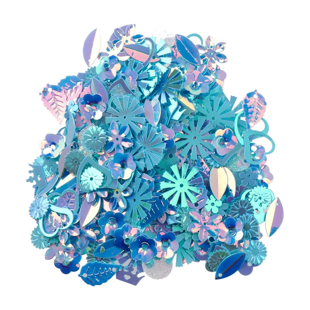 JUNIOR SEQUINS AND STONES FOR DECORATION BLUE 8 MM 14 G