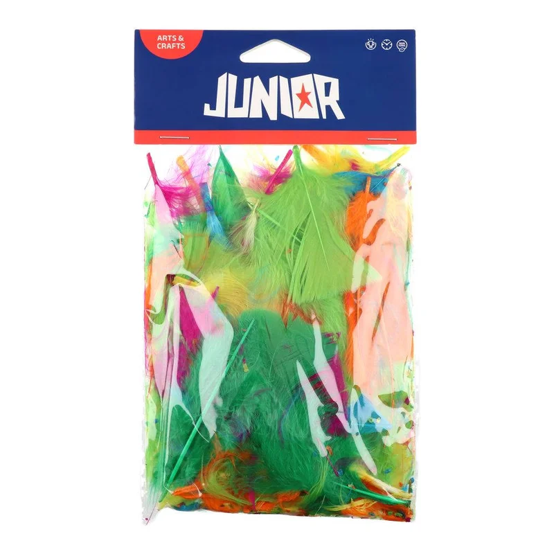 JUNIOR MINI FEATHERS FOR DECORATION MIX 24 PIECES