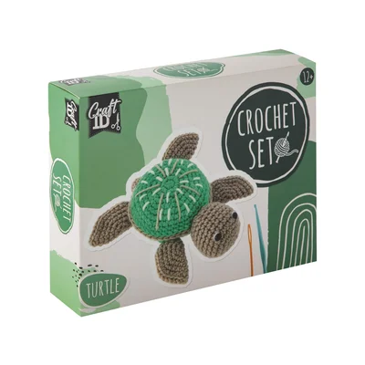 Craft ID Crochet kit Turtle, 14.5 x 4 x 16 cm