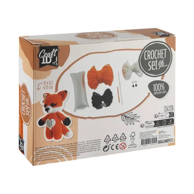 Craft ID Crochet kit Fox, 13 ? 8.5 ? 17 cm