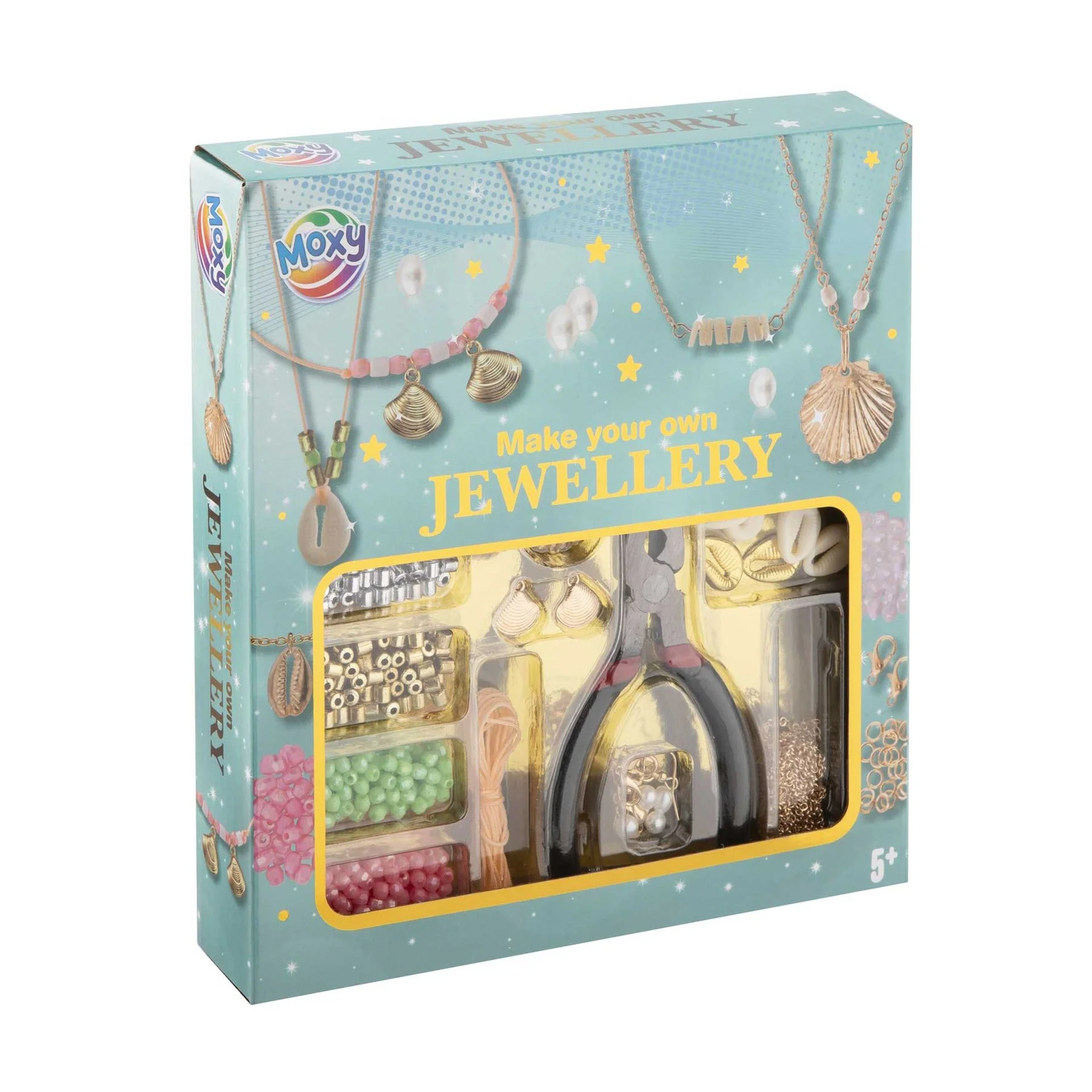 Moxy Jewelry Making Kit, with pliers, blue