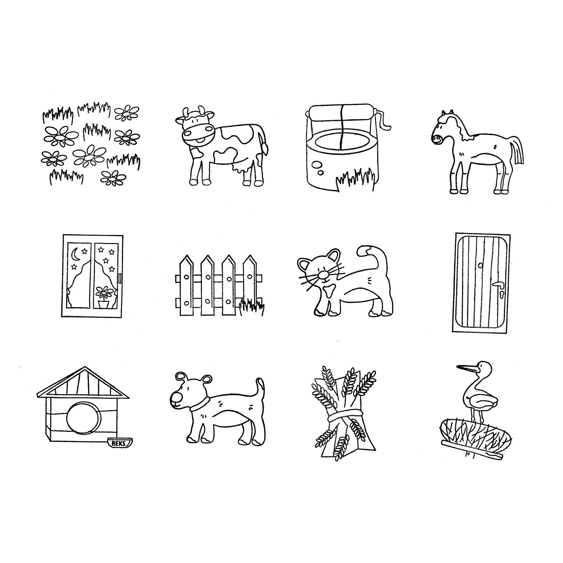 Nowa Szkola Stamps Garden, 12 pcs