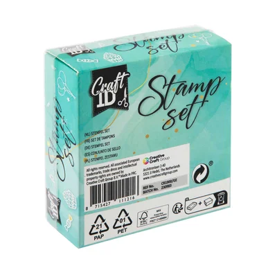 Craft ID Stamp Set Birthday, with Ink Pad, 8 pcs