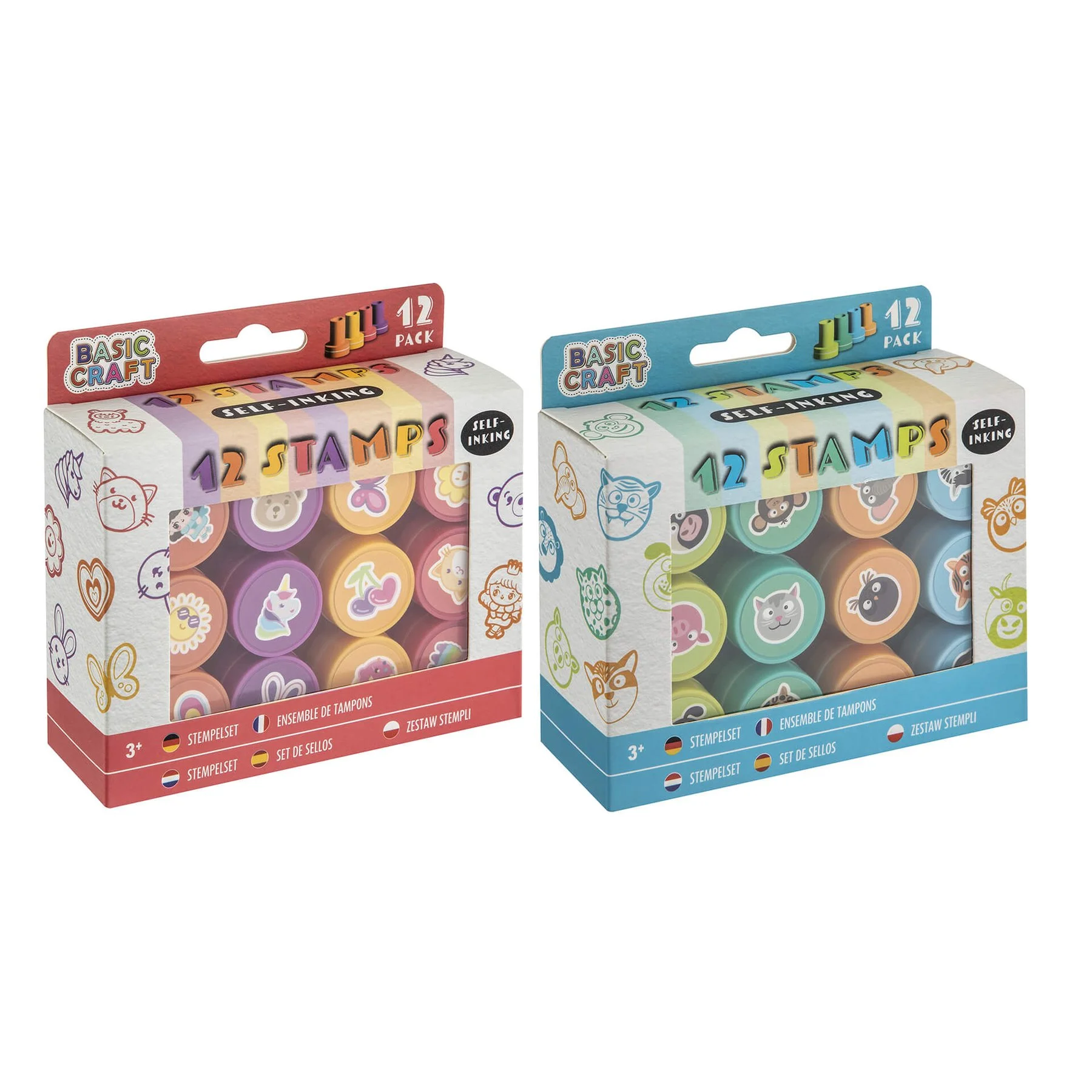 Moxy Stamp set, 12 pcs, assorted, pack of 48