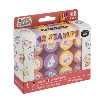 Moxy Stamp set, 12 pcs, pink