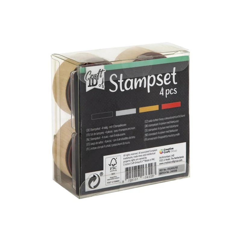 Craft ID Stamps Nature, with ink pads included, 4 pcs