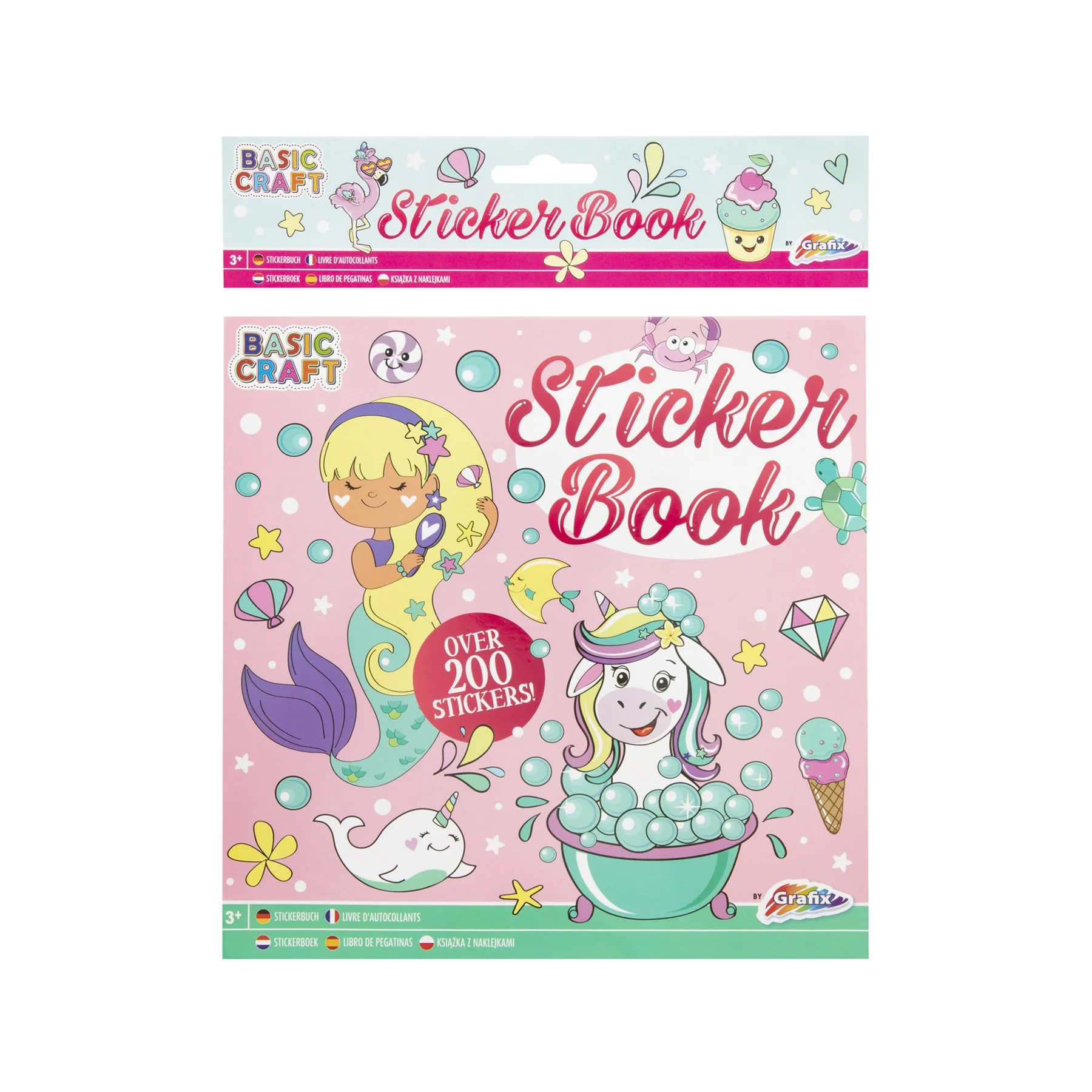 Moxy Sticker Book, 9 Sheets, Pink