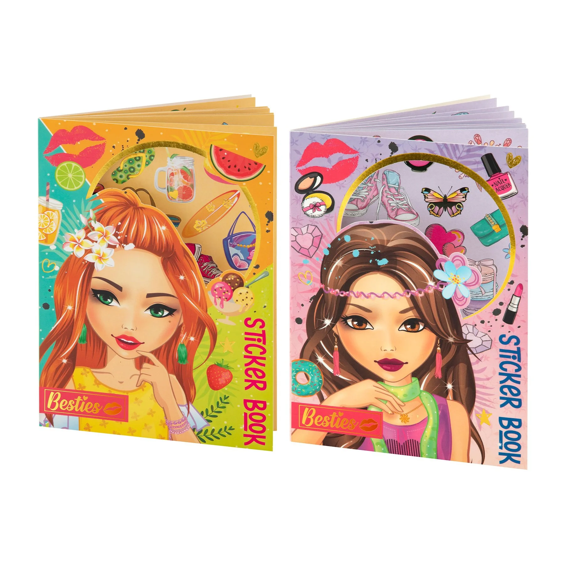 Moxy Sticker book, A5, 8 sheets, assorted, 48 pcs