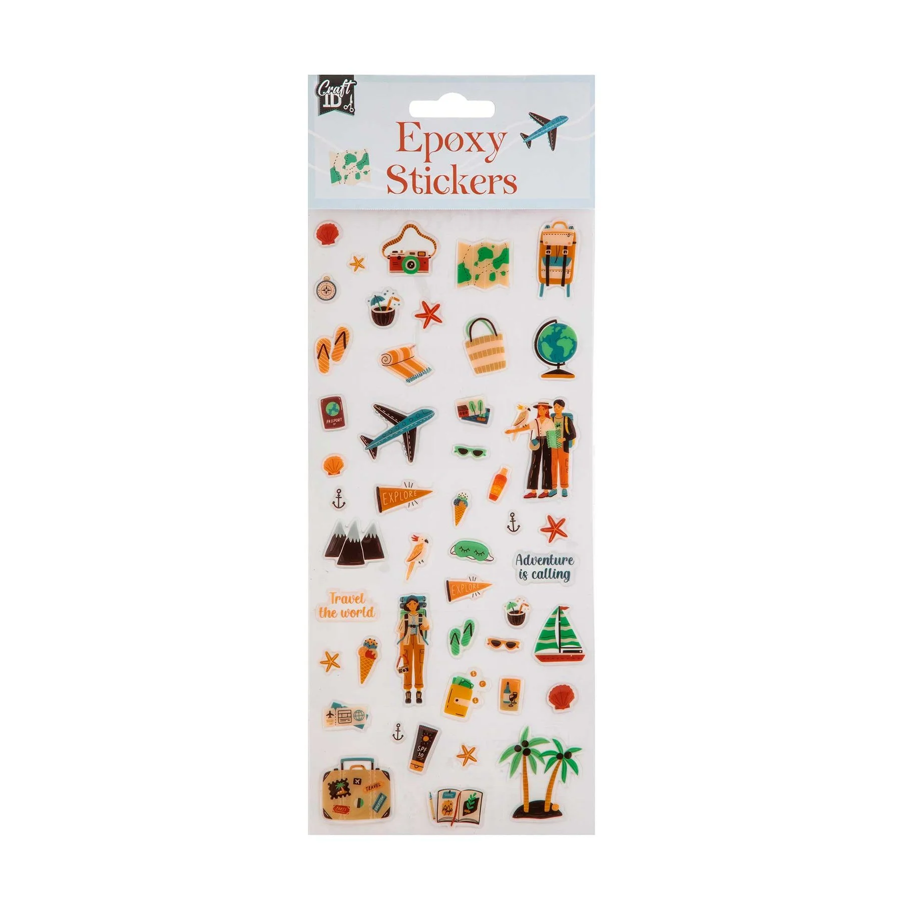 Craft ID Stickers Travel, epoxy