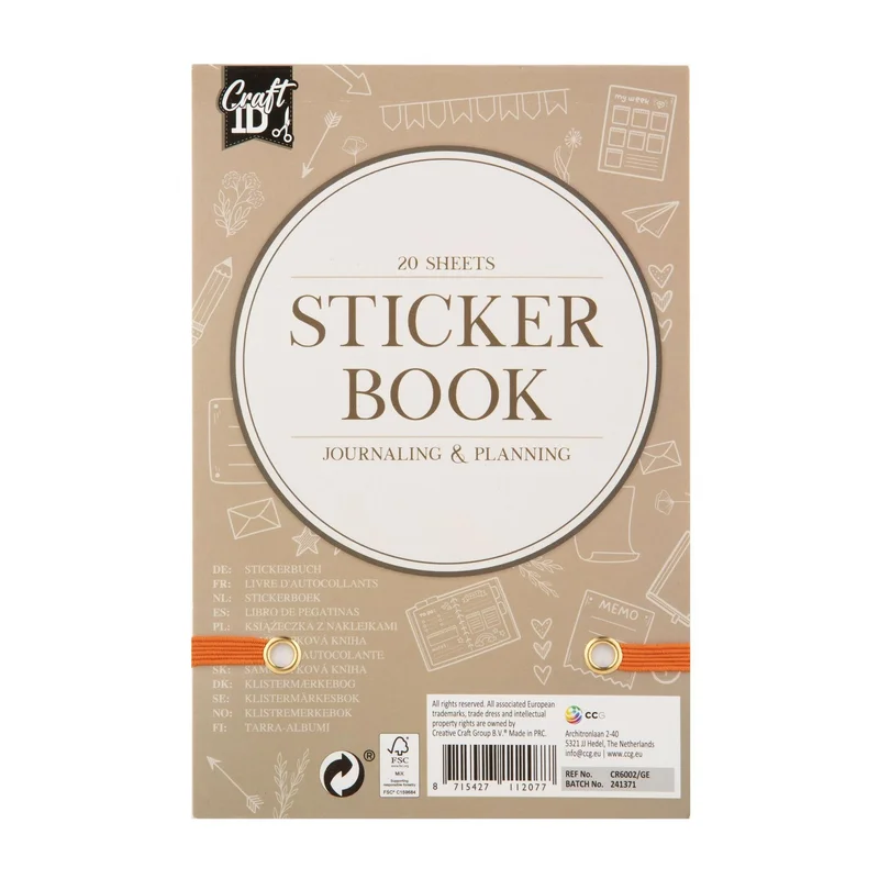 Craft ID Sticker Book, for diary and planner