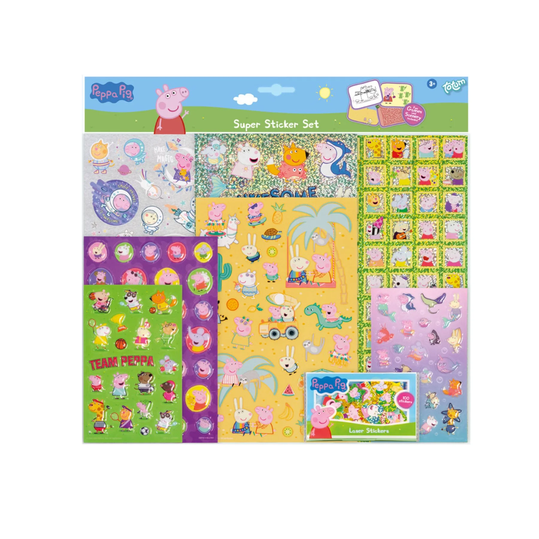 Moxy Sticker set Peppa Pig, 7 sheets