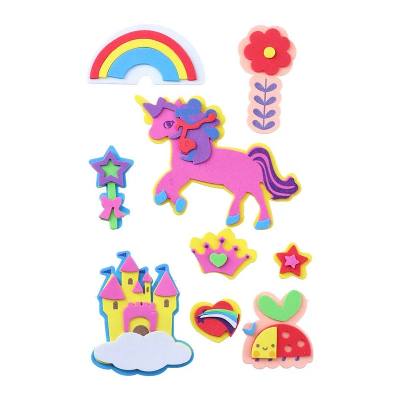 Junior Foam 3D Stickers, unicorn