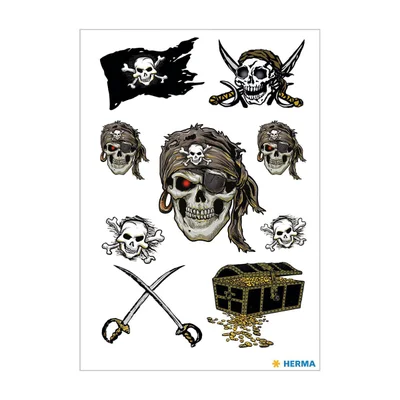 Herma Tattoos Pirates, 9 pcs