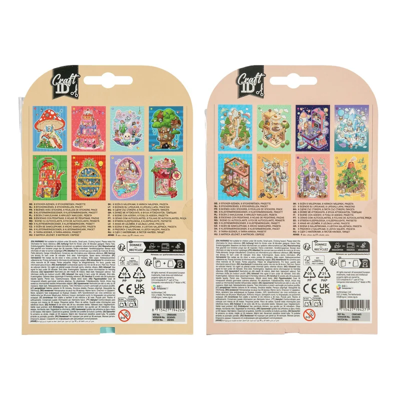 CRAFT ID STICKER SET ASSORTED PACK 48