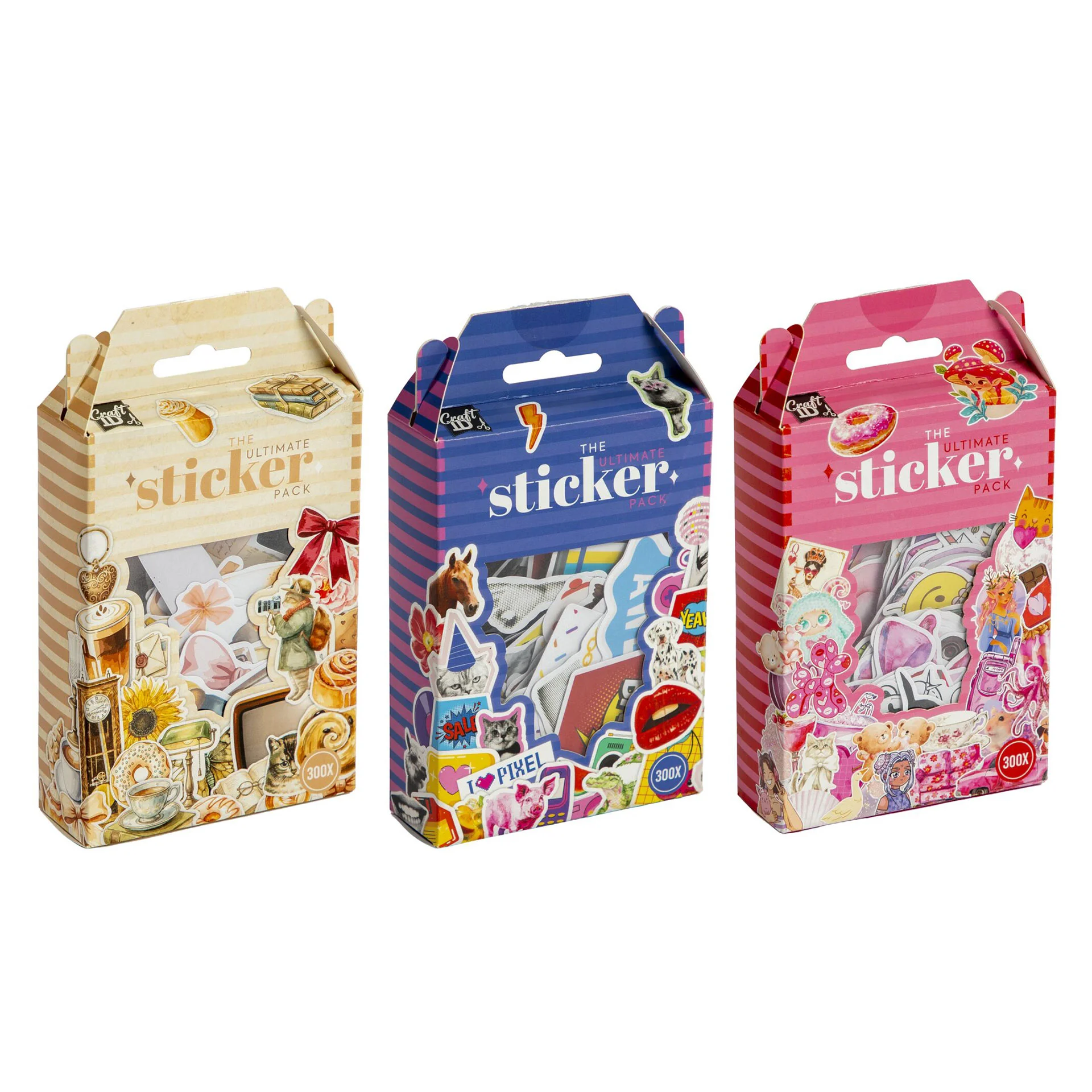 CRAFT ID STICKER SET 300 PCS ASSORTED PACK 48