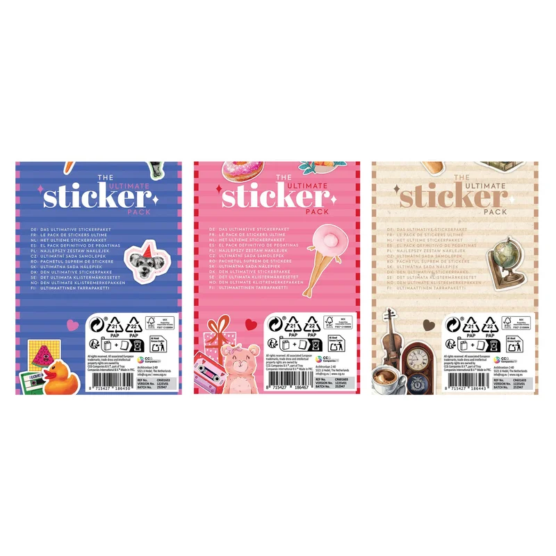 CRAFT ID STICKER SET 300 PCS ASSORTED PACK 48