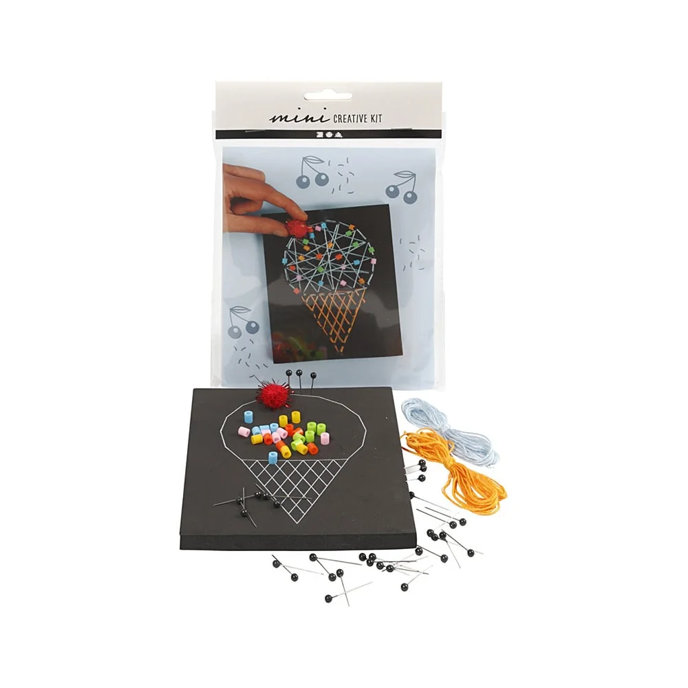 Creativ Company DIY Embroidery Kit Ice Cream