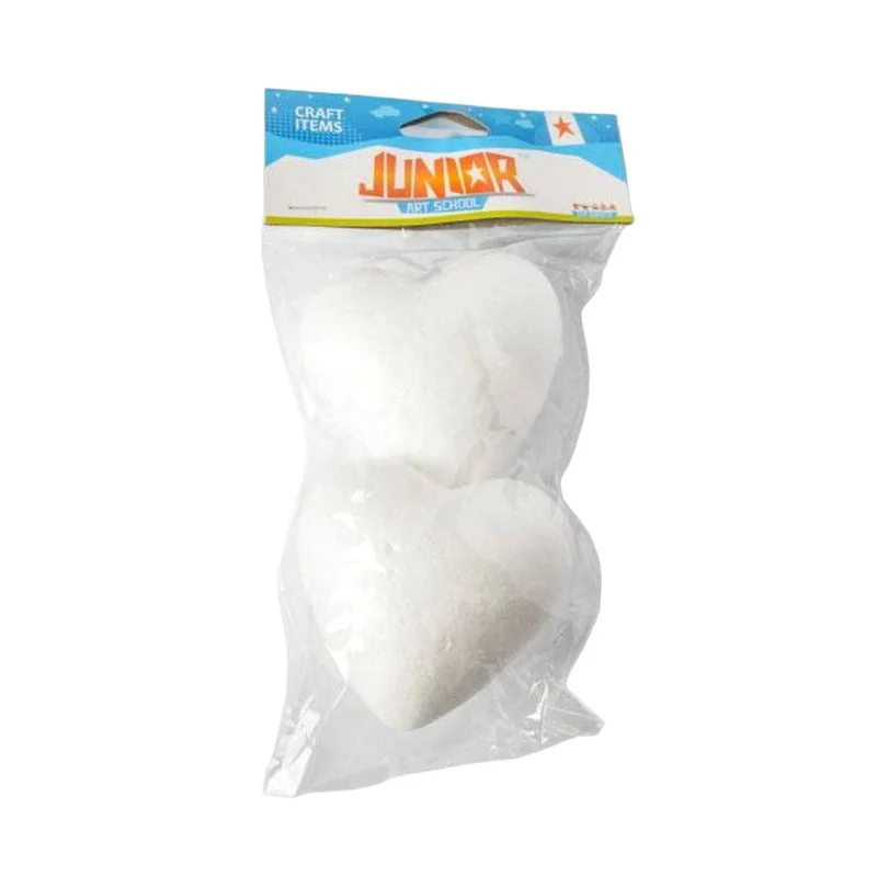 Junior Styrofoam Heart, 85 mm, 2 pcs