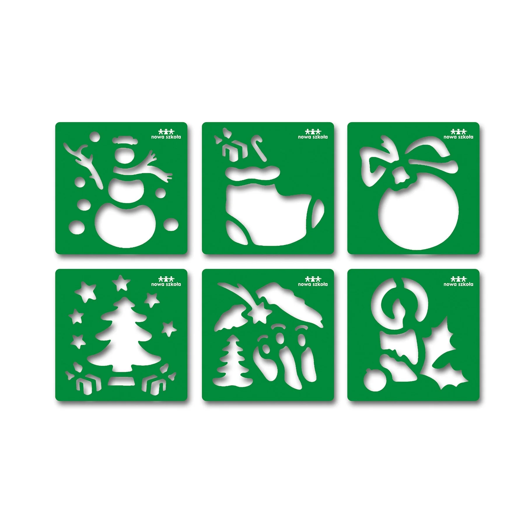 Nowa Szkola Template Christmas, 6 shapes