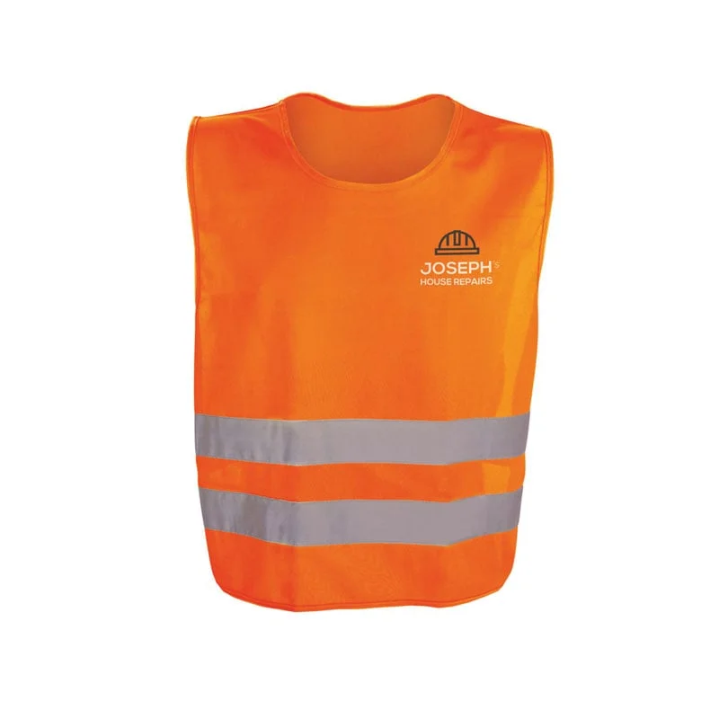 Safety vest, reflective, 54 x 62 cm, orange