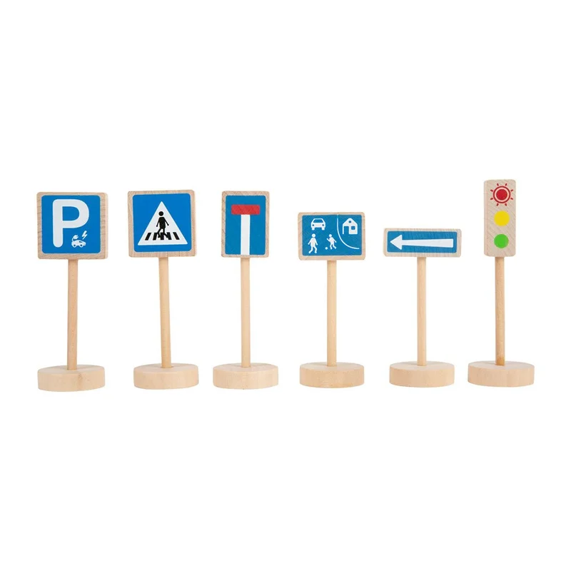 Small Foot Set road signs, wooden, 25 pieces