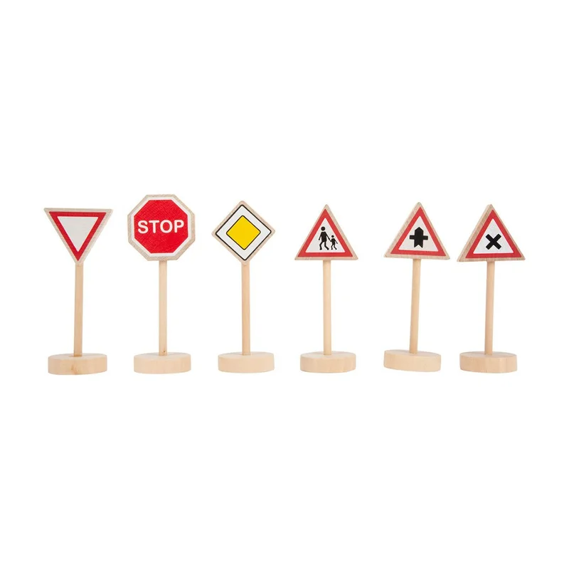 Small Foot Set road signs, wooden, 25 pieces