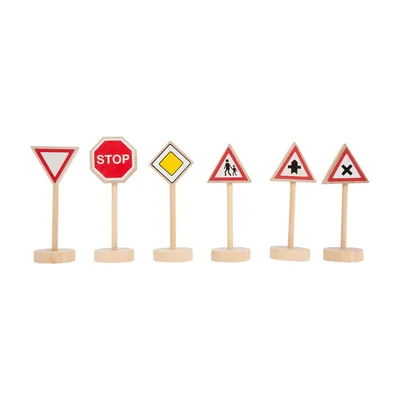 Small Foot Set road signs, wooden, 25 pieces
