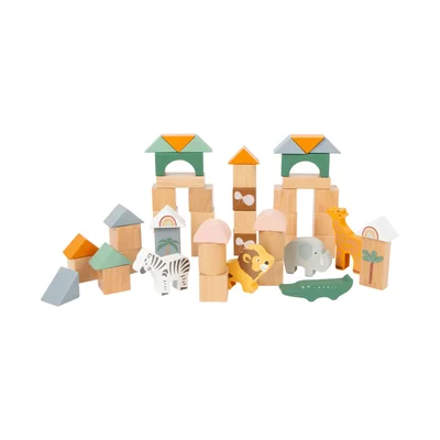 Small Foot Constructor Safari, wooden, 50 pcs