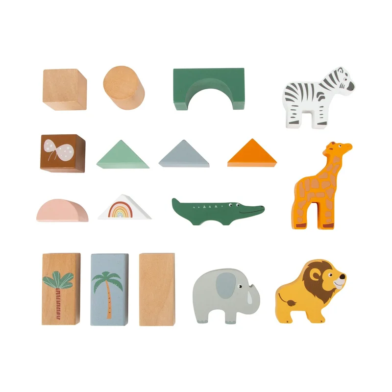 Small Foot Constructor Safari, wooden, 50 pcs