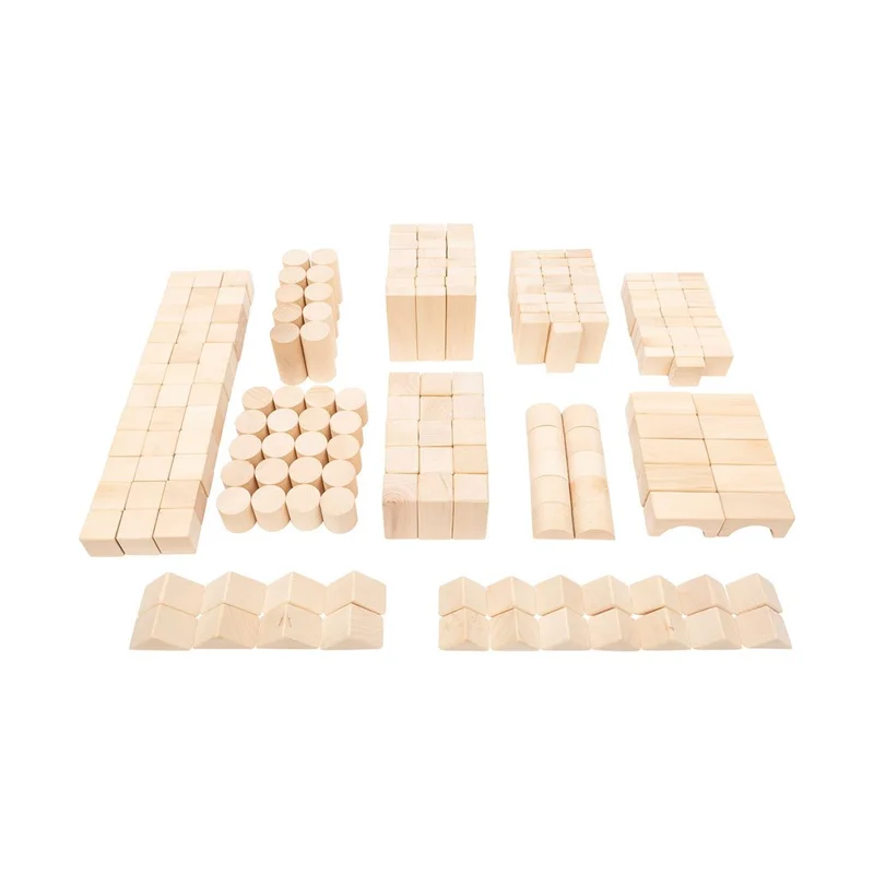 Small Foot Construction Set, wooden, in textile bag, 200 pcs