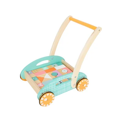 Small Foot Construction set with cart, wooden, 34 x 27 x 36 cm, 35 pcs