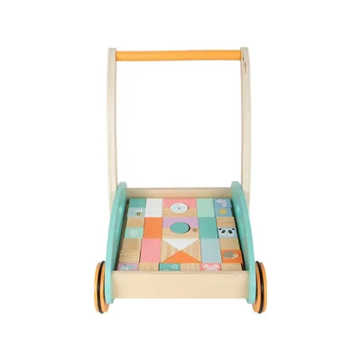 Small Foot Construction set with cart, wooden, 34 x 27 x 36 cm, 35 pcs