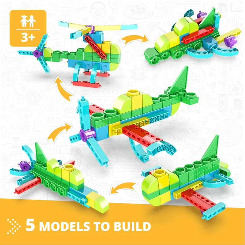 Engino Construction set Steamlabs Junior – Learn about airplanes