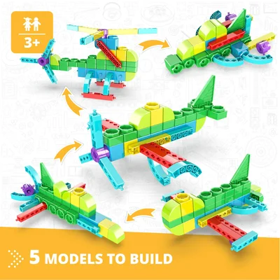 Engino Construction set Steamlabs Junior – Learn about airplanes
