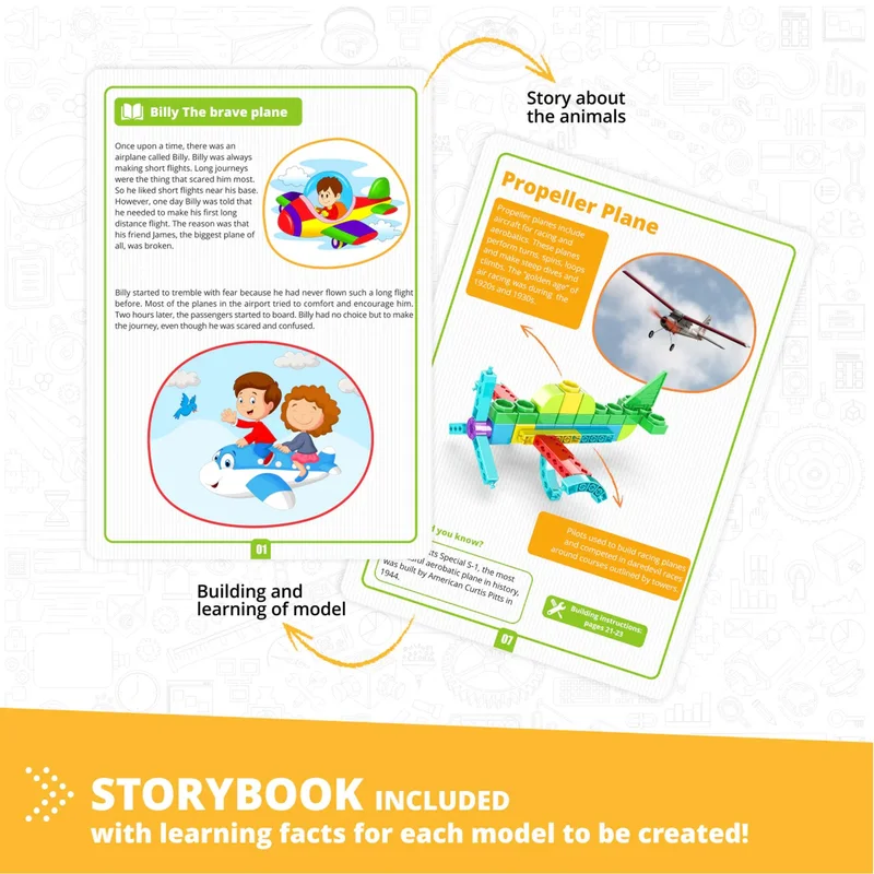 Engino Construction set Steamlabs Junior – Learn about airplanes