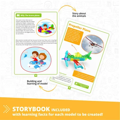 Engino Construction set Steamlabs Junior – Learn about airplanes