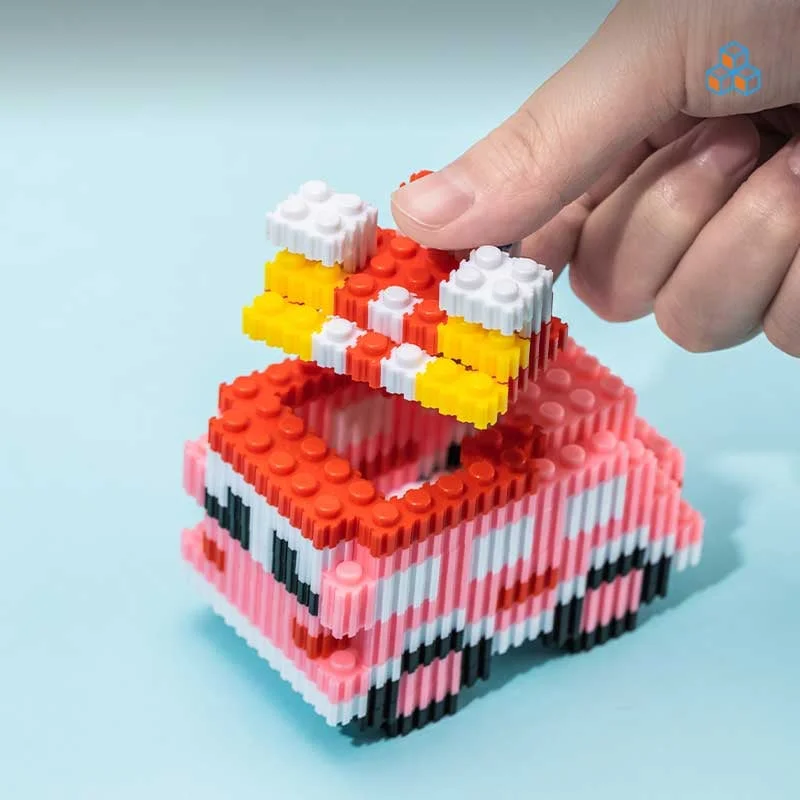 Deli Constructor Car Genius, 400 pcs, pink