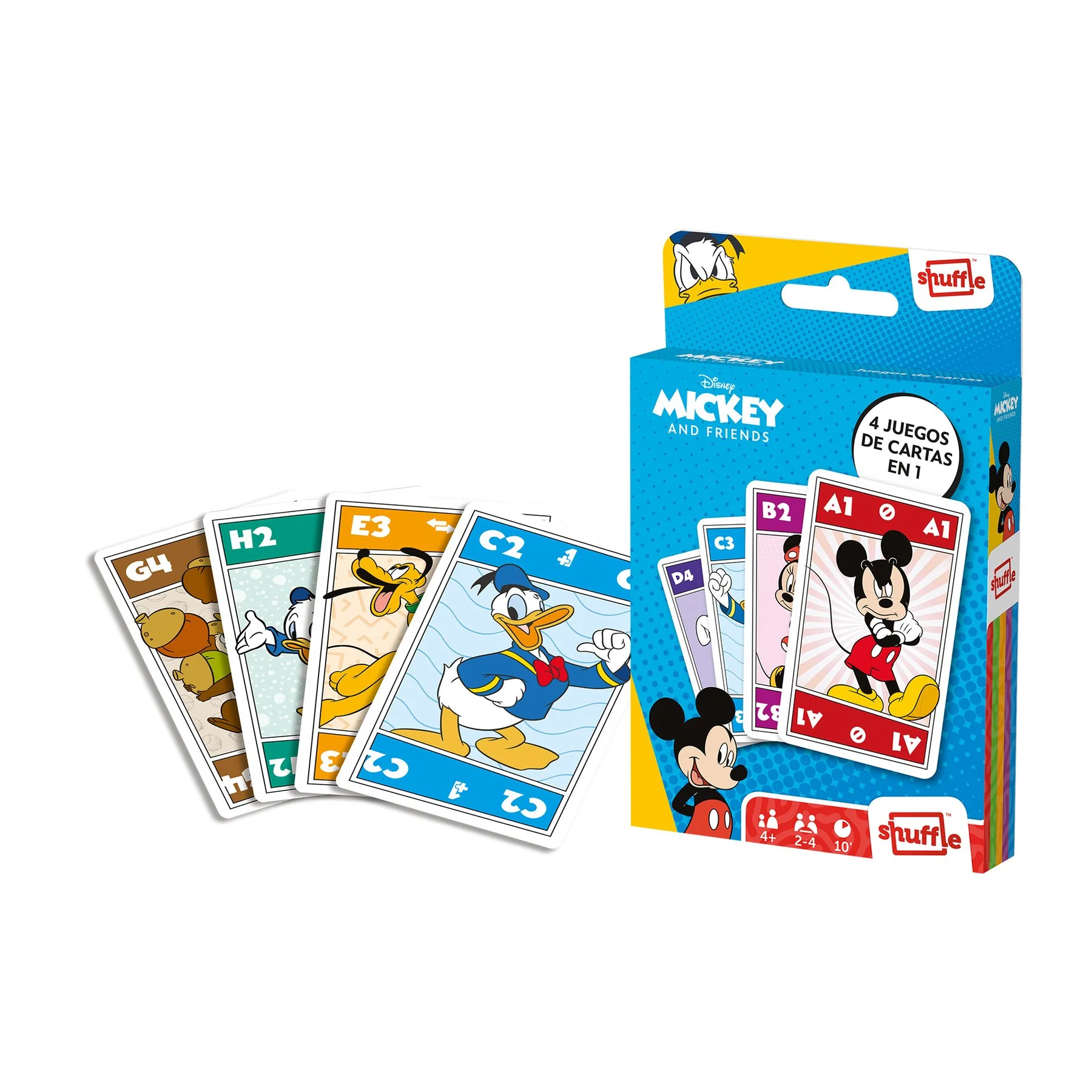 Cartamundi Playing cards Mickey Mouse, 4 in 1