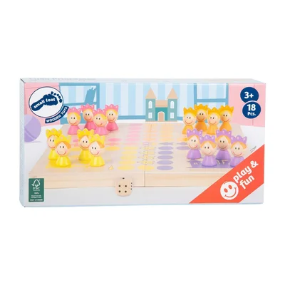 Small Foot Игра Не се сърди, човече - Принцеси, дървено, 24 х 24 х 1.5 cm