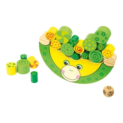 Small Foot Balancing Game Frog, wooden, 20 pcs