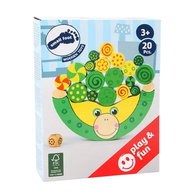 Small Foot Balancing Game Frog, wooden, 20 pcs