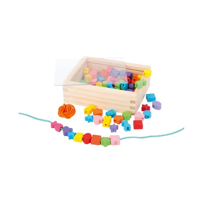 Small Foot Beads for threading, in box, 84 pieces
