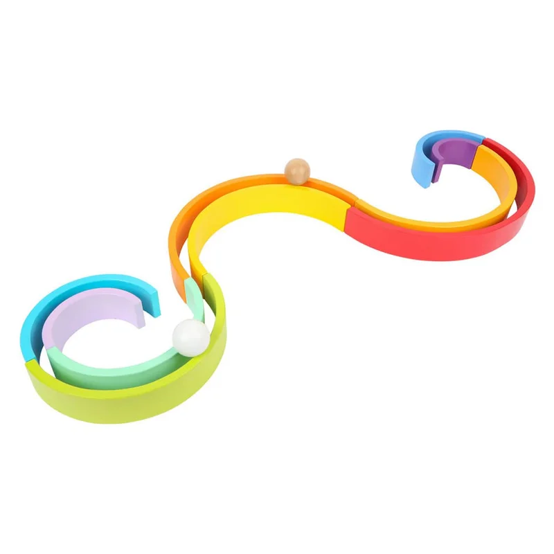 Small Foot Rainbow for sorting, wooden, 14 pieces