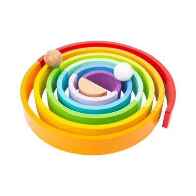 Small Foot Rainbow for sorting, wooden, 14 pieces