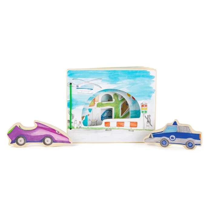 Small Foot Book Police, interactive, wooden