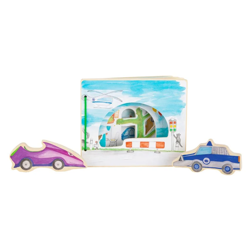 Small Foot Book Police, interactive, wooden